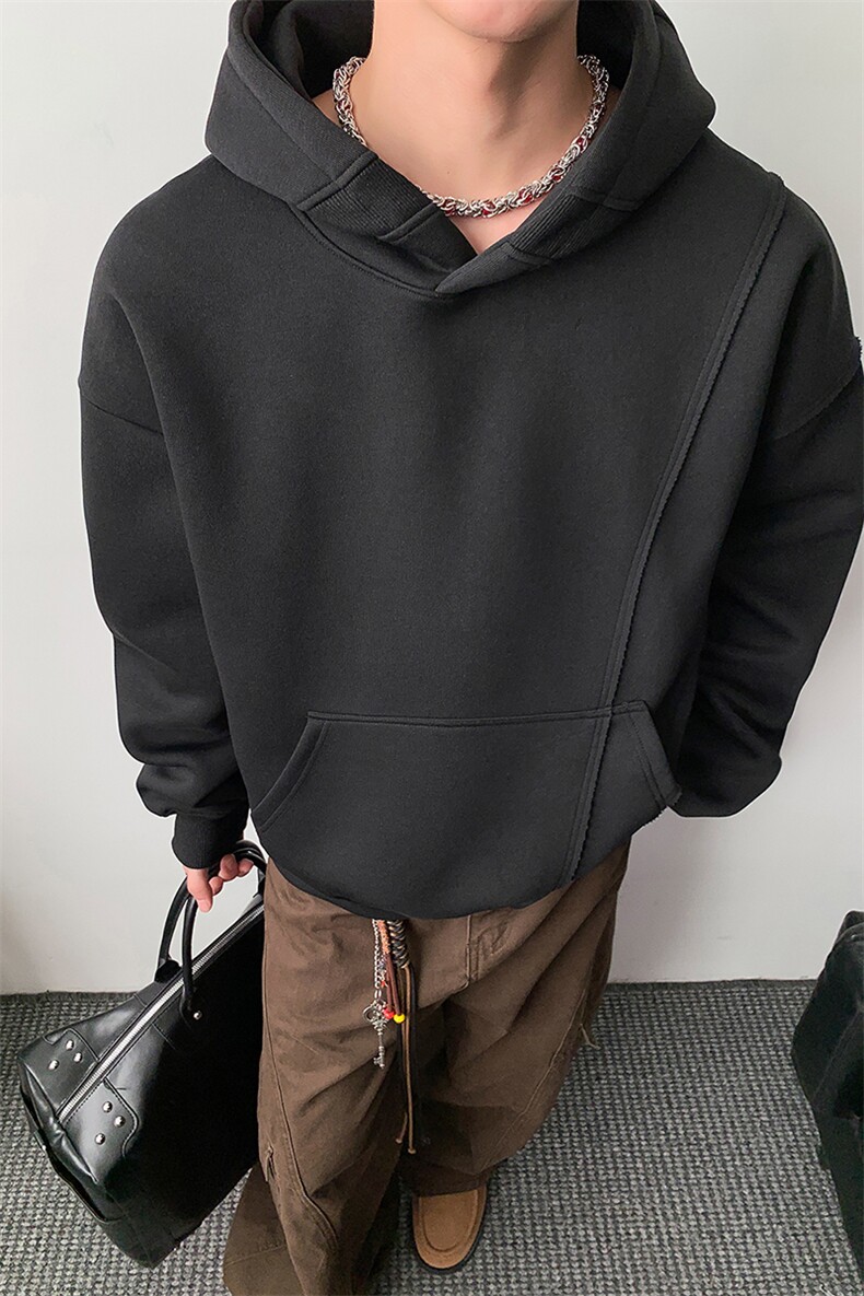 重磅全棉无帽绳450克拉链连帽卫衣硬挺短宽套头外套男RH5306-P52,女装短外套,星座610B-1