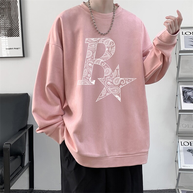 麂皮绒卫衣男大码重磅长袖t恤男JW81328-P35,男装卫衣,电商A040