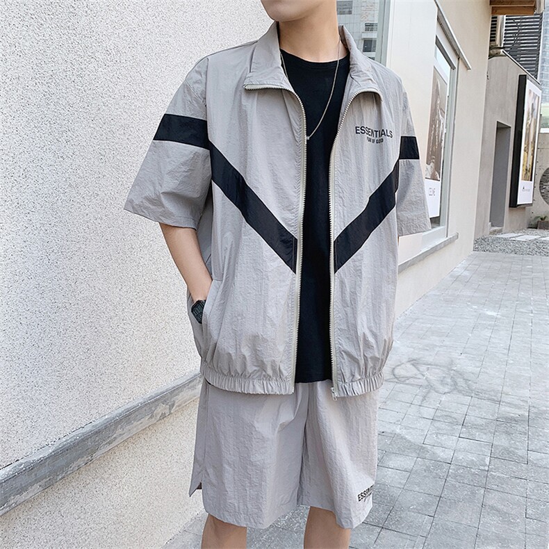 夏季新款防晒衣运动服套装男薄款韩版休闲两件套DS774TP65,男装休闲裤,电商A102