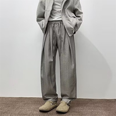 复古渐变休闲裤男秋季2025新款宽松直筒潮牌酷帅长裤子K6748-P46，男装休闲裤，星座412-3