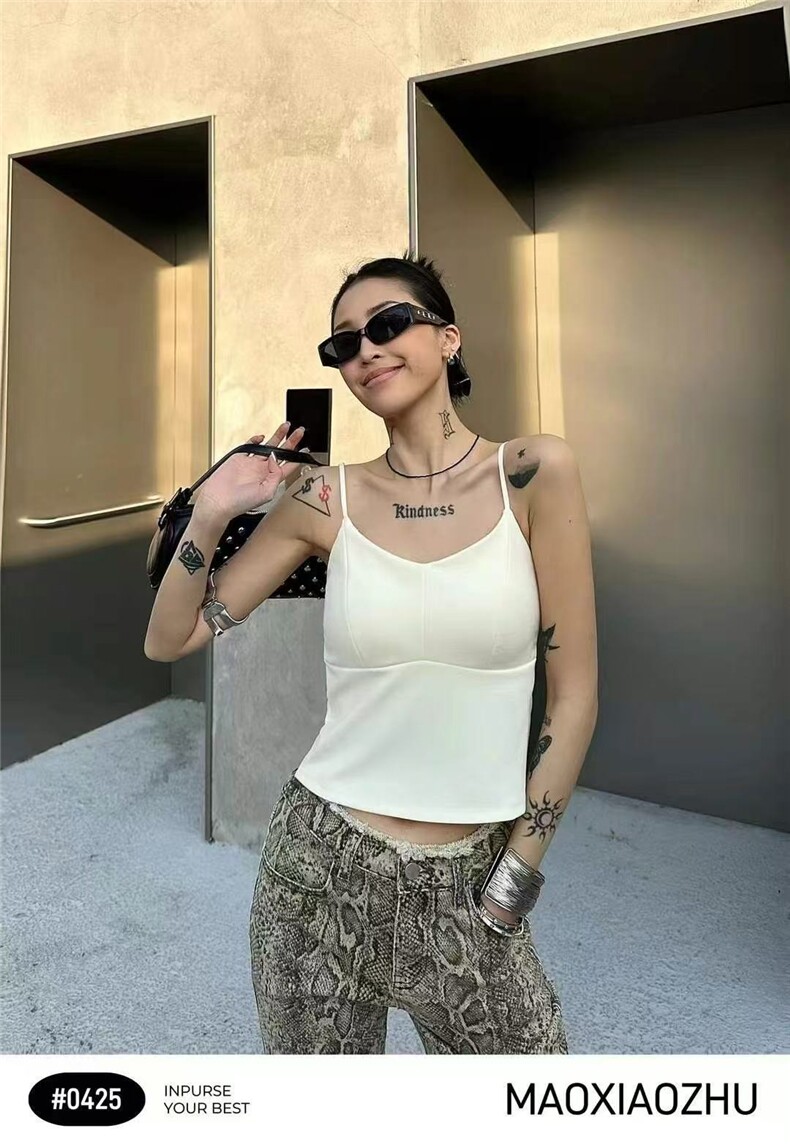 夏季时尚潮流显瘦百搭女士小背心，女装背心吊带，斯尔特羊绒