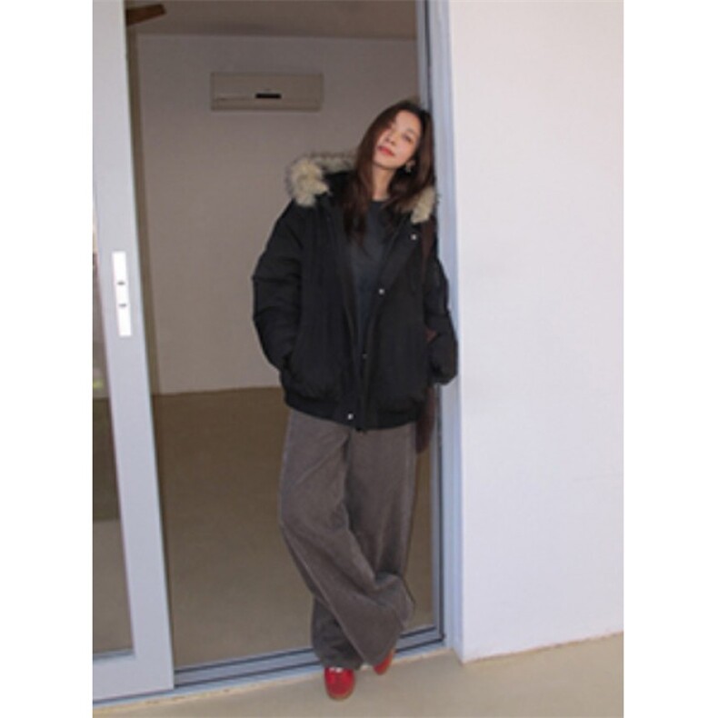 大毛领派克服男款冬季加厚高级感美式复古连帽棉服保暖棉袄,男装棉衣,星座506A