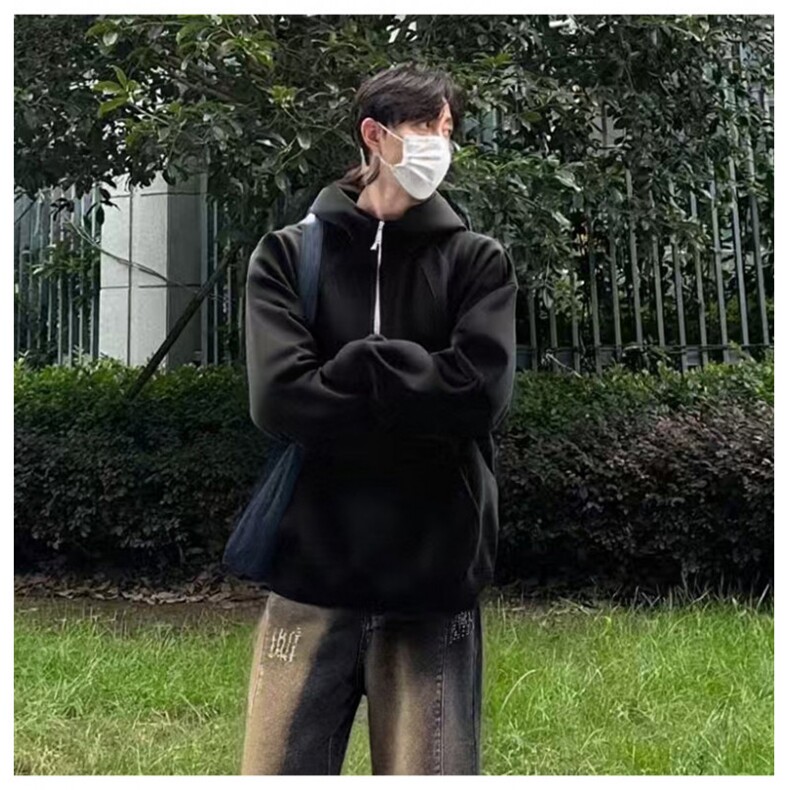 网图秋季重磅直播380克全棉拉链套头连帽卫衣外套AH908-P45,女装短外套,四季星座610B