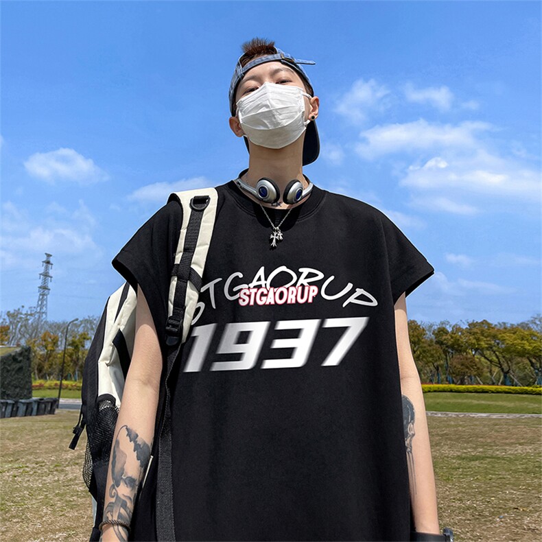 量大优供视频得物直播品质230克夏季纯棉背心无袖T恤WB303,男装背心/马甲,电商A486