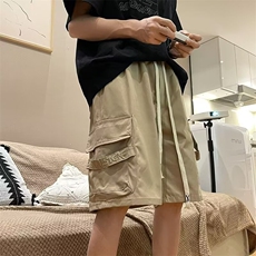 工装短裤男士韩版潮流痞子帅夏季百搭2024新款ins五分裤K4256-P33，男装牛仔裤，星座412-2
