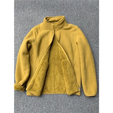 高品秋冬情侣双层复合加绒加厚摇粒绒立领夹克外套男女A1066-P56，男装夹克，星座1505