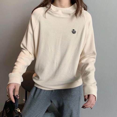 时尚宽松笑脸帽衫，女装，简单小珍