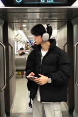 GENIOLAMODE加绒加厚男女款棉服秋冬季潮牌ins立领面包服宽松外套，男装棉衣，电商A102