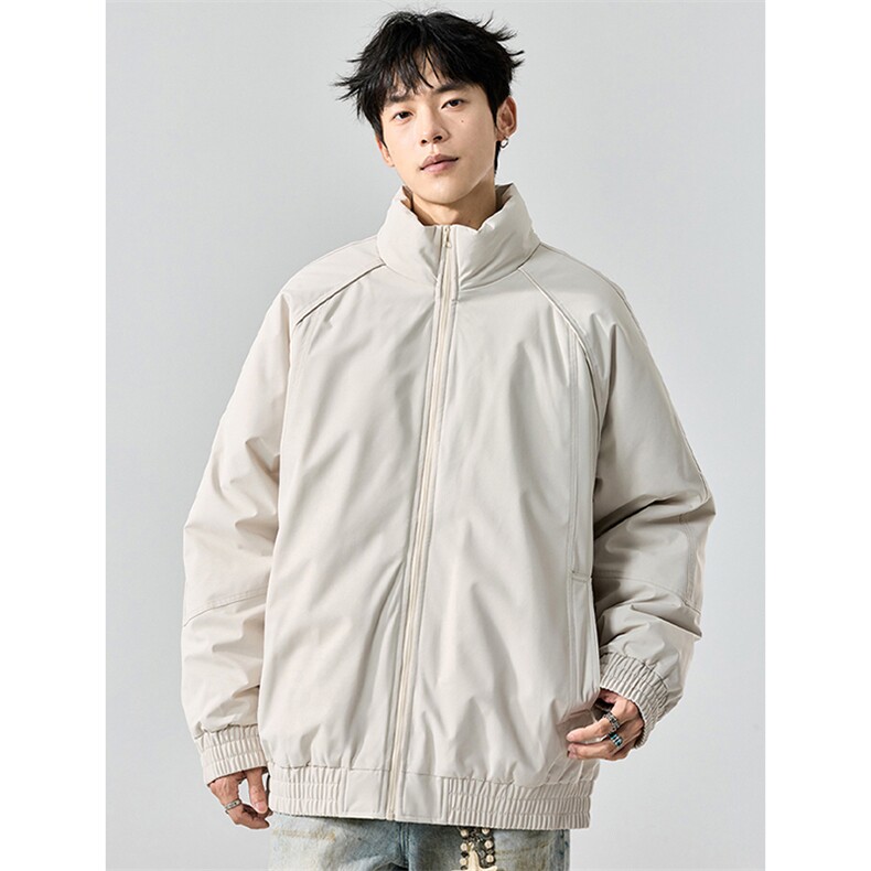 现货美式高街休闲棉衣夹克三防立领纯色户外工装加厚棉服外套,男装夹克,电商A486