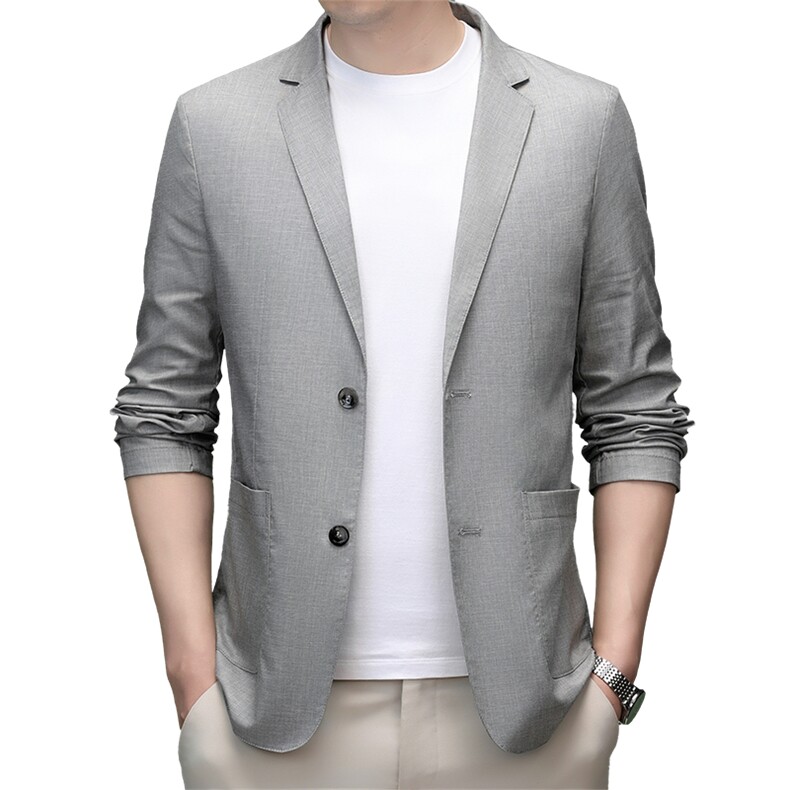 CR25123天丝莱赛尔休闲单西西装外套,男装西服,钱塘207-1