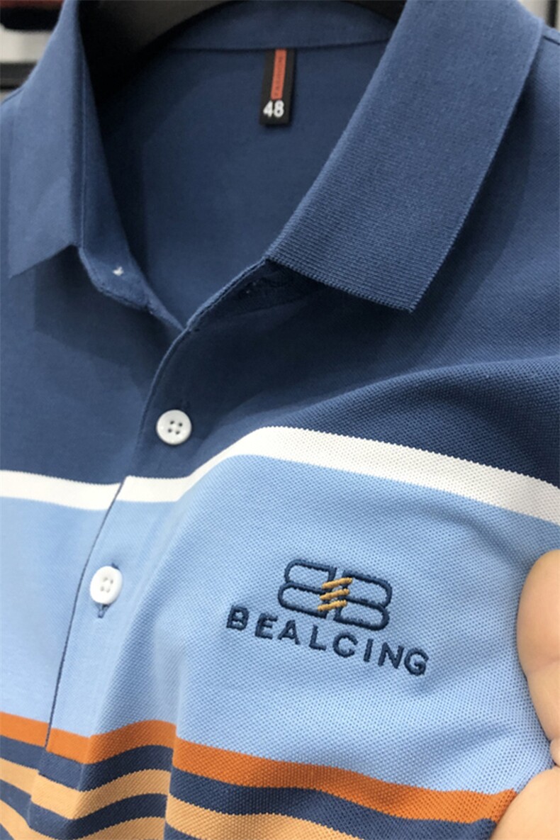 保罗男士短袖T恤翻领半袖薄款2023夏季新款中年商务休闲polo衫男,男装Polo衫,电商B212（原钱塘6029）