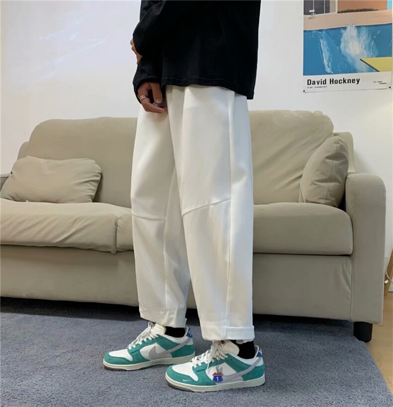 日系工装阔腿裤男大码宽松休闲九分裤潮牌夏季直筒裤K1067-P35,男装休闲裤,星座512-2