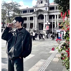 抖音得物痞帅外套男ins高街潮港风原宿风韩版潮流宽松夹克AY1029，男装夹克，电商A443