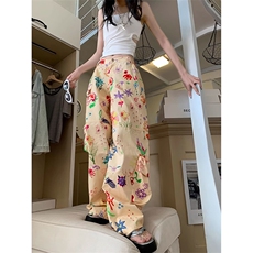 AK2395-p45美式潮牌设计感彩色涂鸦休闲工装裤女夏季新款显高显瘦，女装休闲裤，星座617A-2