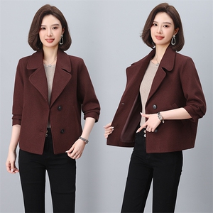 时尚百搭短款毛呢外套女秋冬季新款韩版宽松显瘦气质小香风上衣图片
