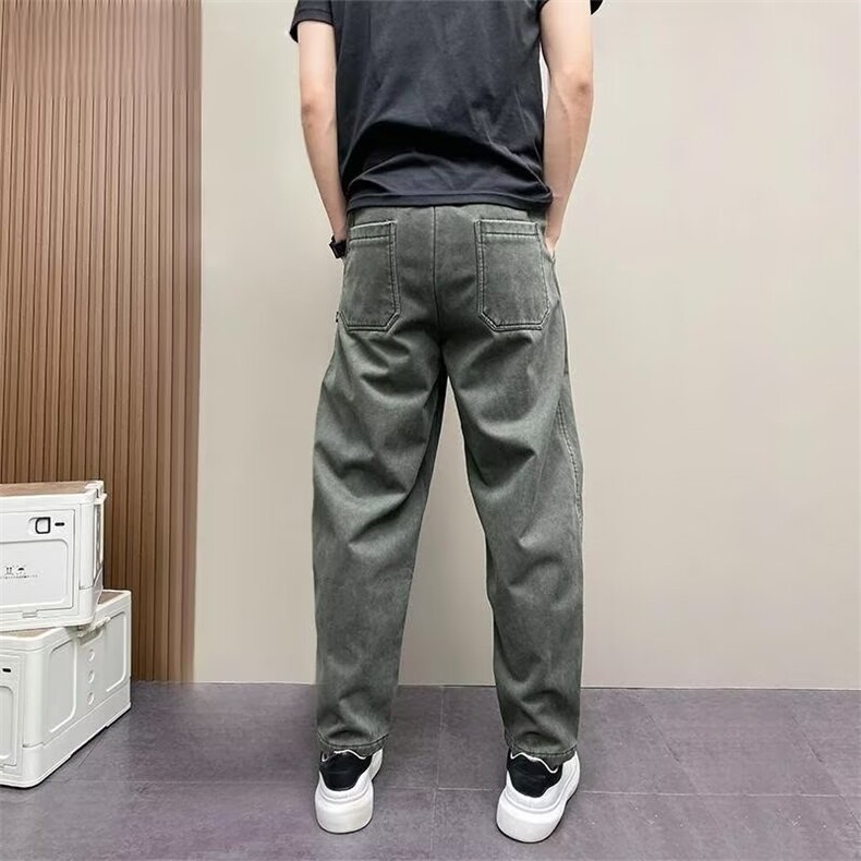 1506-1/KYS2261/P49男士休闲裤季设计感单款纯色弯刀裤痞帅百搭,男装休闲裤,星座1506-1