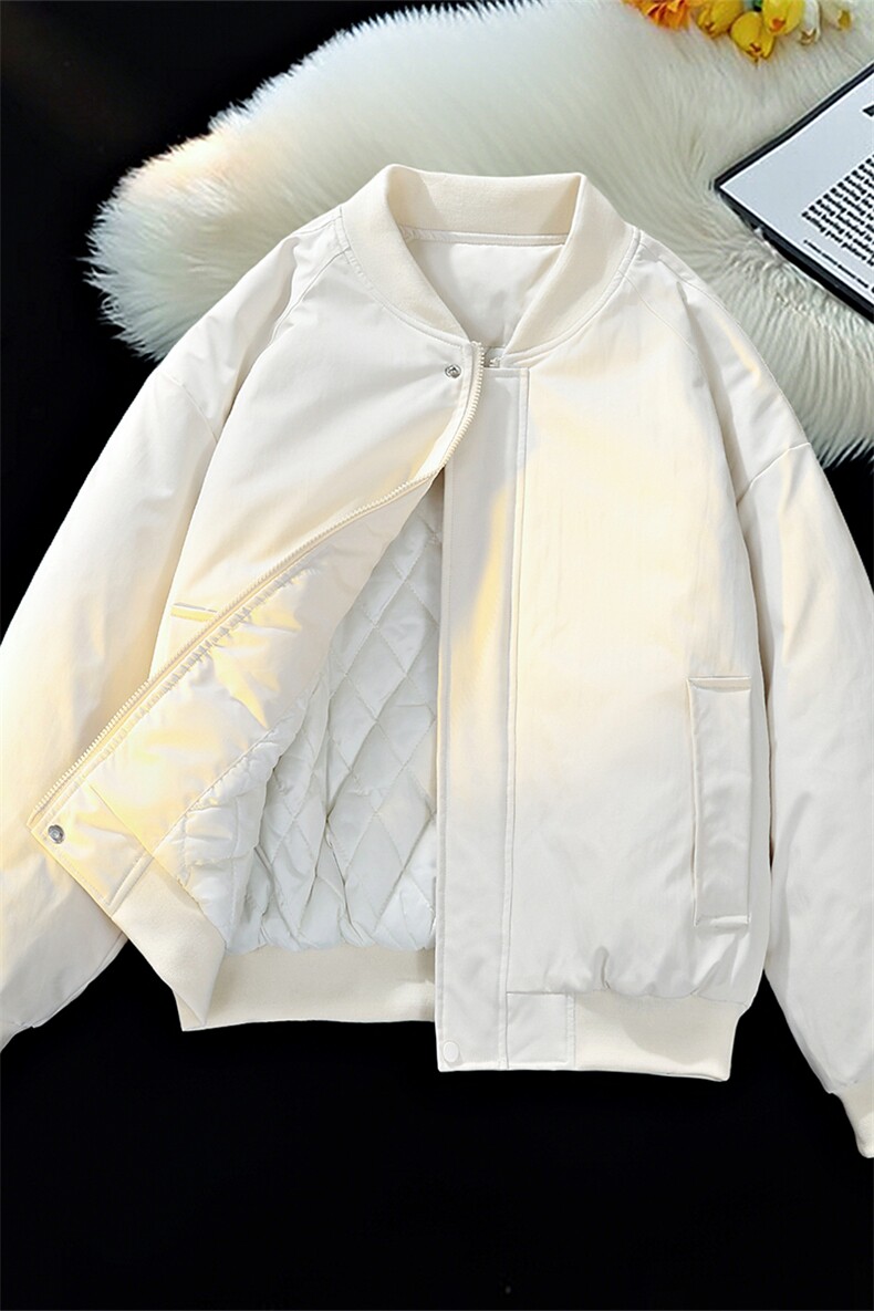 冬季clean纯色棒球服领棉服加厚短款棉衣HZ8815-特P68不议价,男装棉衣,星座610B-1