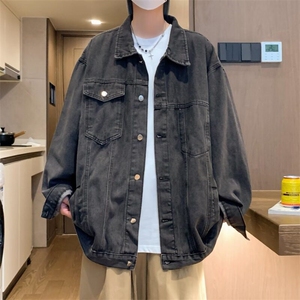 美式复古高街牛仔衣外套男2025新款春季青少年夹克潮牌痞帅高级感图片