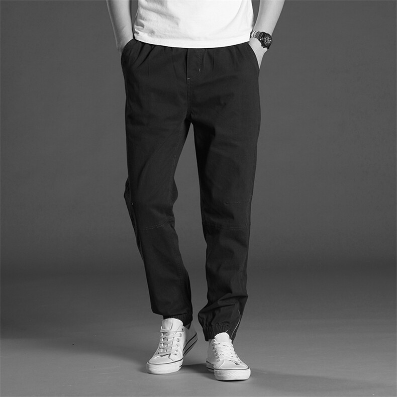 男大码束脚裤收脚裤工装裤宽松直筒哈伦裤束口裤休闲长裤902款P58，男装休闲裤，星座802