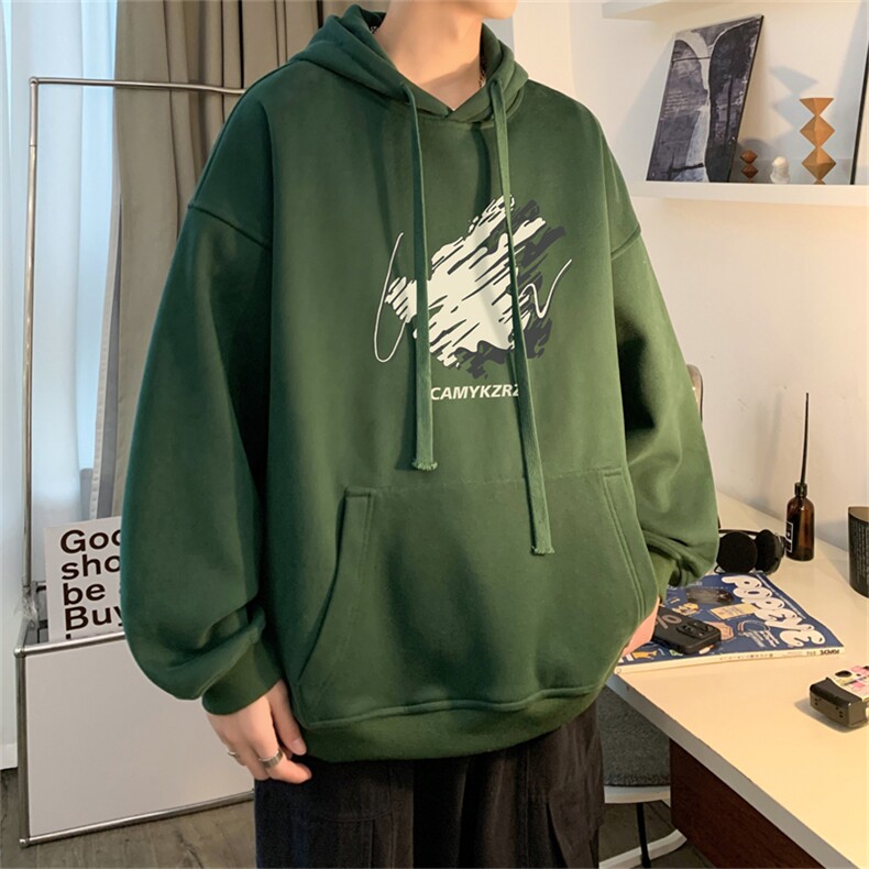 抖音品质秋季320G华棉男士连帽大码印花卫衣WYH517-P45控68,男装卫衣,电商B370