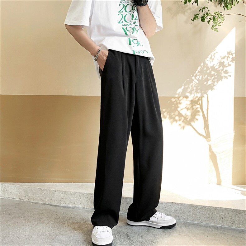 XZ-221-5/K06/P45夏季薄款直筒阔腿垂坠感冰丝休闲裤西裤,男装西裤,星座221-5