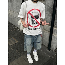 现货~美式高街工装牛仔短裤男复古宽松直筒中裤七分裤A3125-特P45，男装牛仔裤，星座1004-3