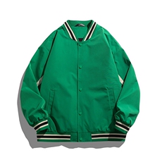 白底平铺小牛津上衣夹克宽松落肩拼色棒球服外套JK701-P65，男装夹克，星座1204-3
