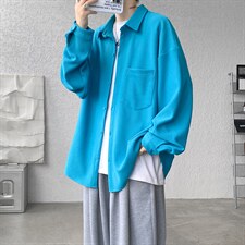 衬衫男春季新款港风宽松大码提花长袖衬衣CS026-P42，男装衬衫，星座214-3