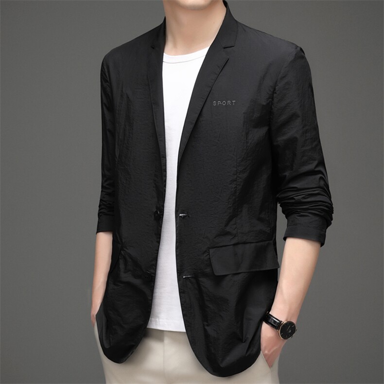 BW5168钱塘2020-2夏季薄款男士长袖西服外套时尚修身防晒衣P145,男装西服,钱塘207-2