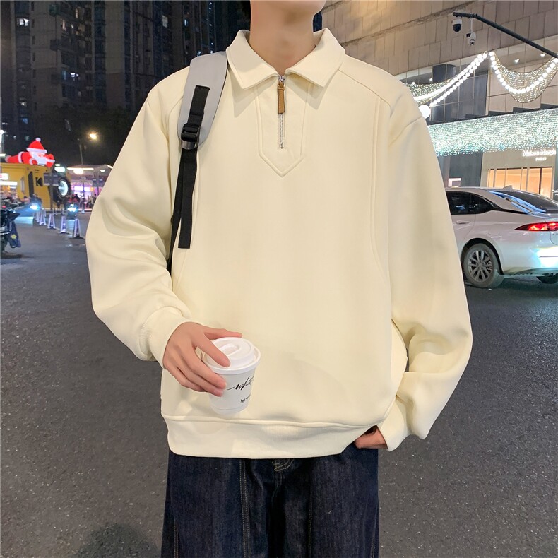 春季新款轻熟休闲风POLO领卫衣WY05512-P55,男装Polo衫,星座308B-2