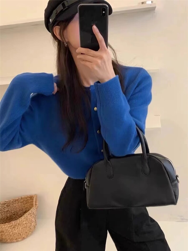 韩版小众温柔风毛衣开衫慵懒外套小个子粉色春秋新款针织上衣,针织衫/毛衣,半城羊绒