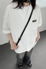 夏季新款2026男女中性宽松满天星短袖衬衫夏装半袖薄上衣S309P48，男装T恤，电商A233-1