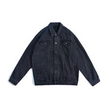 港风bf春秋季个性宽松牛仔夹克男纯色百搭外套女衣服WT5542，男装夹克，星座1008