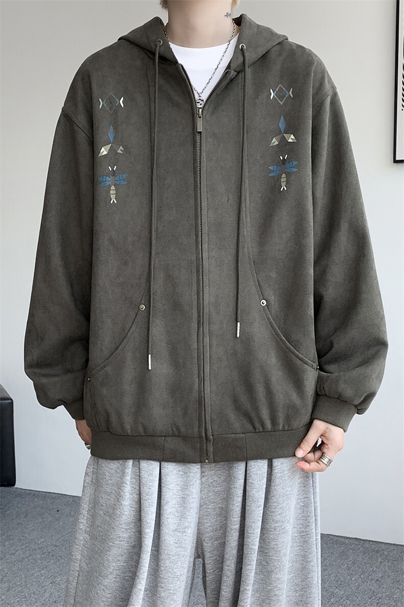 8XL-M特大码秋冬机能夹克外套冲锋衣百搭潮休闲宽松户外WY24P78,男装夹克,电商D206-1