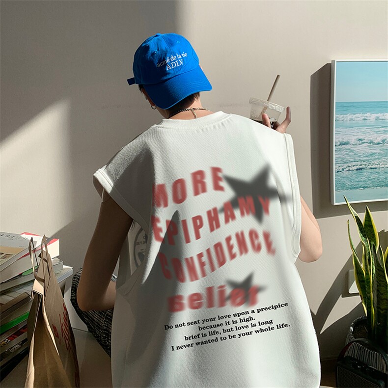 男装背心/马甲/坎肩夏季字母五角星印花无袖T恤B239-1236-P23,男装背心/马甲,星座514-2(原B239)
