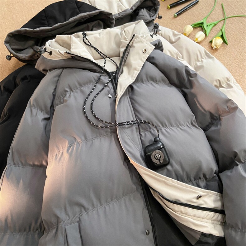 港风冬季新款连帽棉服中性情侣风潮牌百搭外套333-P85,男装棉衣,星座717