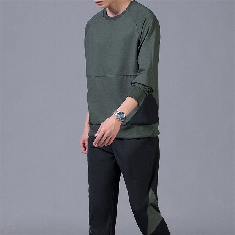 运动套装中年男士2023春季套头衫卫衣长裤卫裤休闲服装跑步两件套,男装休闲套装,电商B212（原钱塘6029）