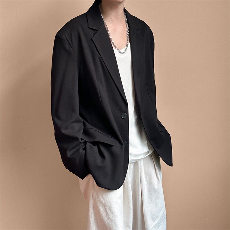 秋新款高级感潮西装外套宽松休闲设计感西服A351-AX2481-P115,男装西服,电商A351