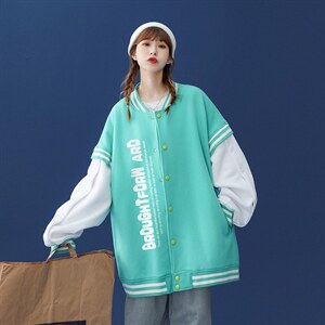 中性风 2023秋季新款ins港风设计感宽松情侣棒球服 G553 p75控98图片