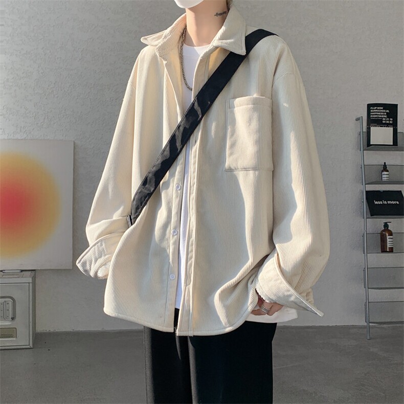 8XL-M加绒灯芯绒衬衫大码复古秋冬保暖上衣外套CS9001/P58加绒68,男装衬衫,电商B238