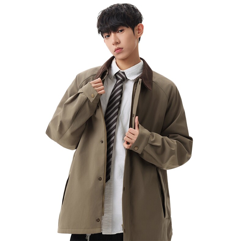 2026春款复古工装撞色翻领夹克宽松休闲外套男XZ309JK8608P80,男装夹克,星座309（原A406）