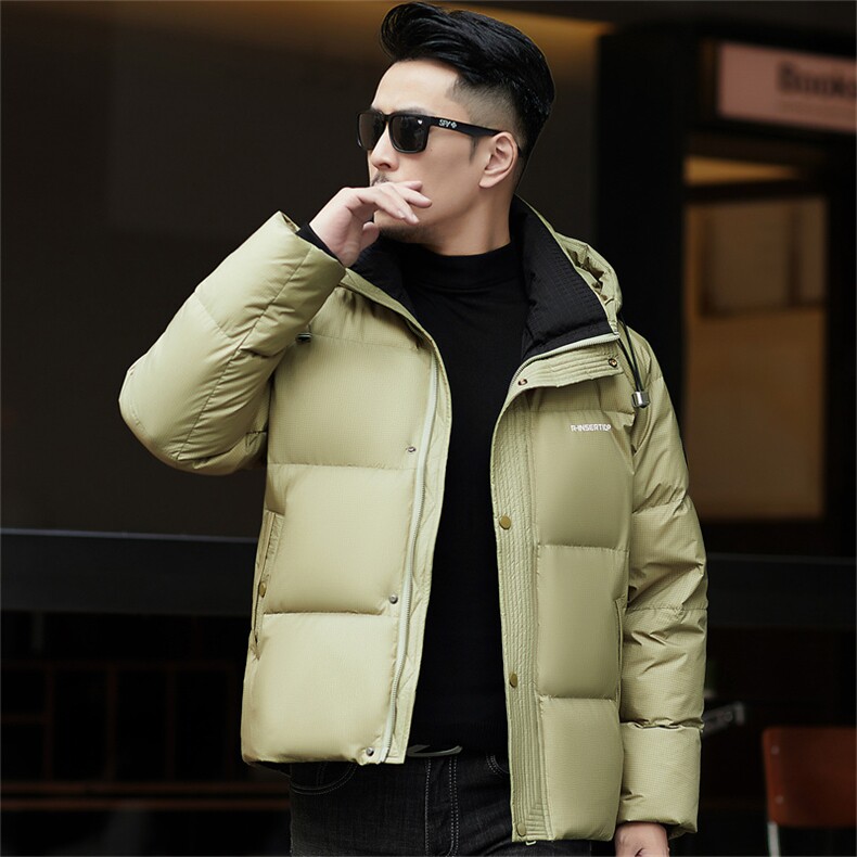 ZMS-M687新款冬季男士白鸭绒羽绒服连帽保暖外套修身大衣,男装羽绒服,电商B360