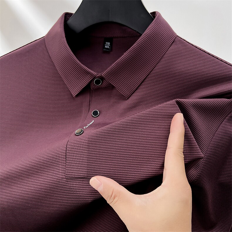 高端男士长袖t恤打底衫带领polo衫休闲春秋装上衣纯色体桖男丅血，男装T恤，电商B212（原钱塘6029）