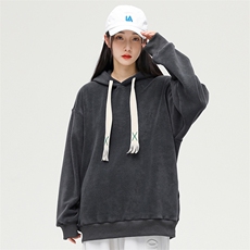 奥粒绒外套基础纯色休闲百搭连帽抽绳卫衣男女同款EY-3663-P85，女装短外套，电商B306