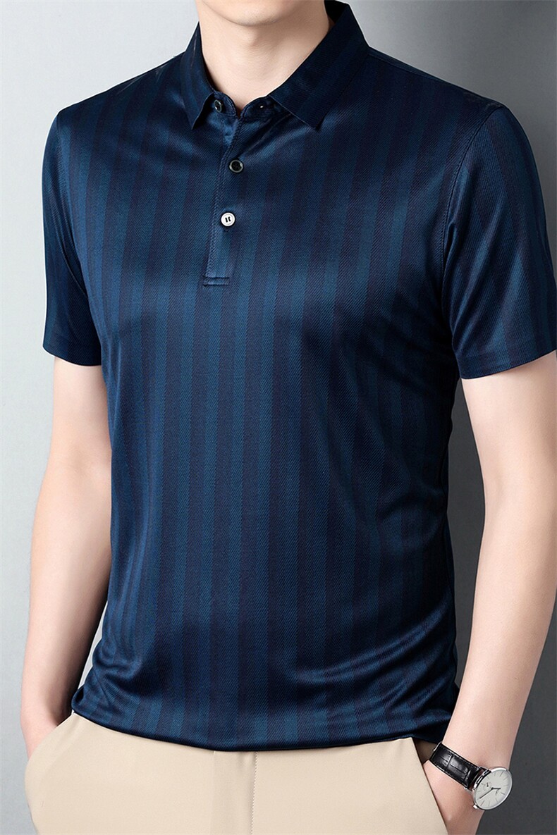 POLO衫男士短袖t恤翻领2023夏季新款潮牌休闲商务男装上衣,男装T恤,电商B212（原钱塘6029）