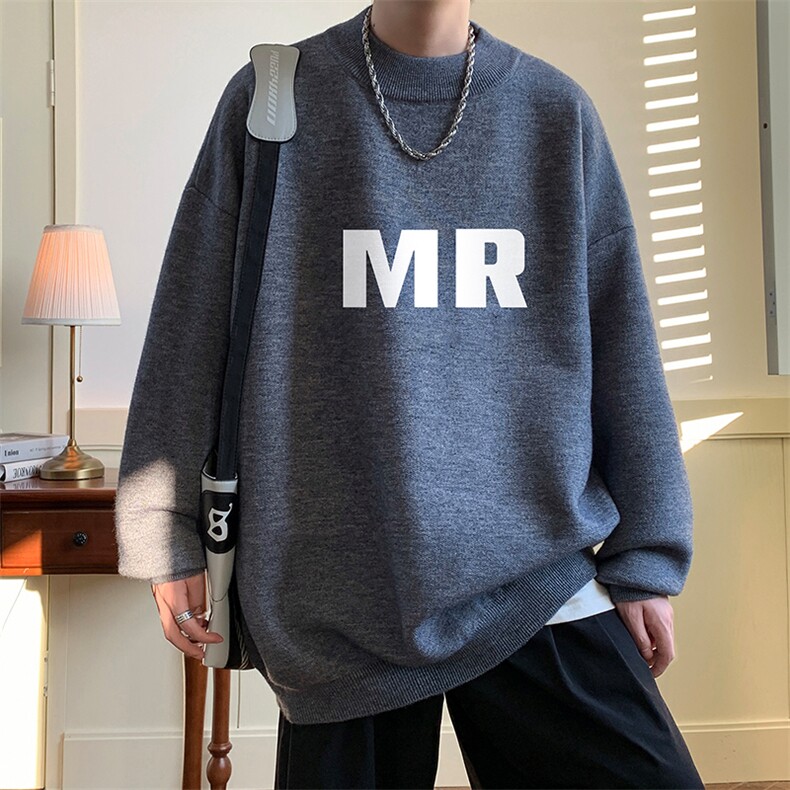 控68半高领毛衣男士大码针织衫男毛线衣男M18253-P45加绒款-P65,男装针织衫/毛衣,电商A040