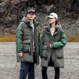 冬装情侣外套中长款连帽新标90%羽绒服男女加厚保暖户外潮P330图片