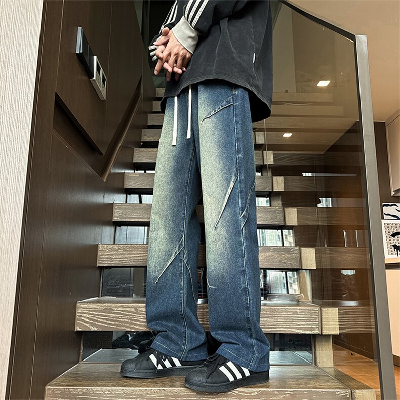 设计松紧腰牛仔裤男直筒B342-Z400-P50控68,男装牛仔裤,电商B342