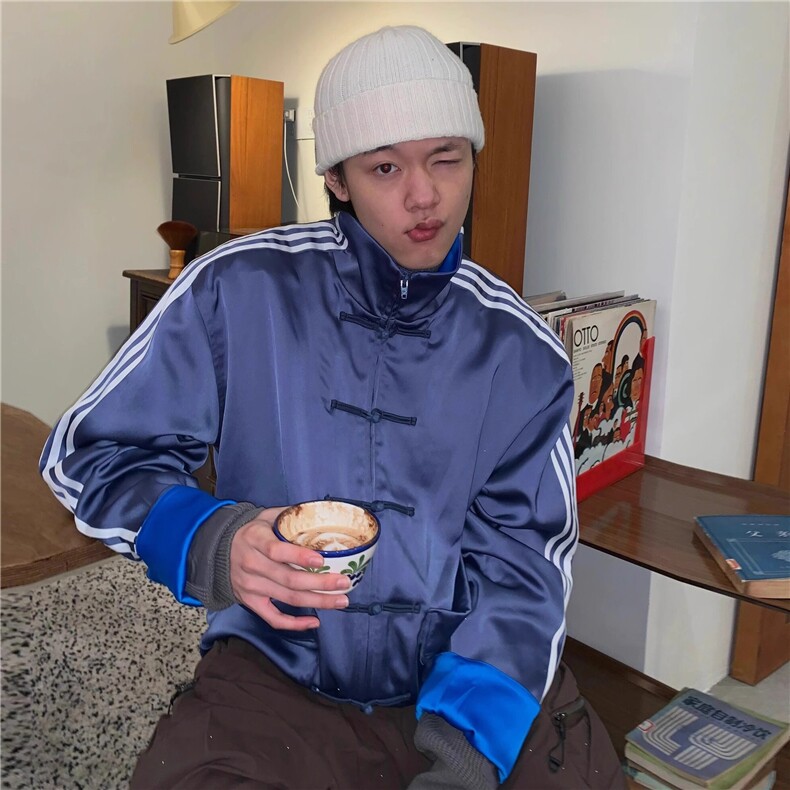 新中式立领盘扣夹克男风中山装春秋季唐装外套JK43-P65,男装夹克,星座1007（原301D）