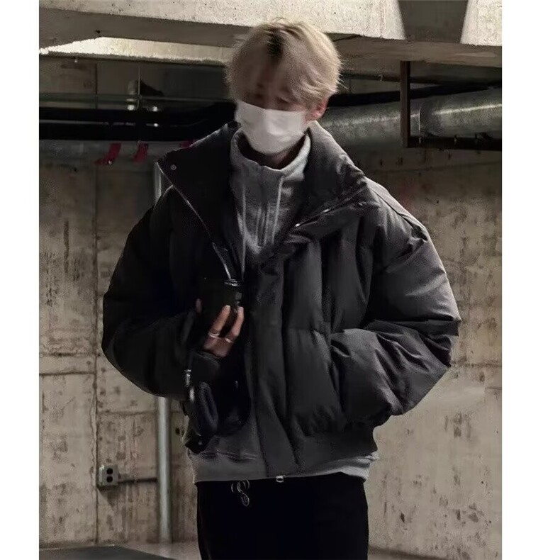加绒加厚冬款男女立领棉衣手塞棉褶皱面包服棉袄外套MY302P98,男装棉衣,星座1013-1